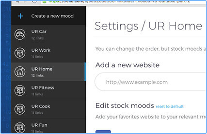 create UR Browser moods