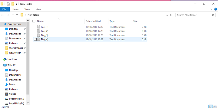 windows 10 select multiple files