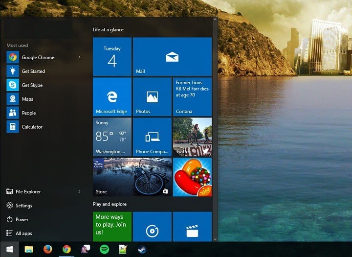 Windows 10 build 14942 lets you hide app list in Start Menu