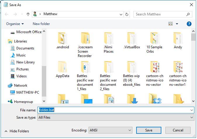 how to create multiple folders at once windows 10