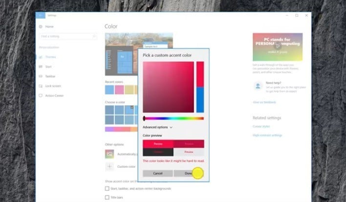 color picker windows 10 creators update