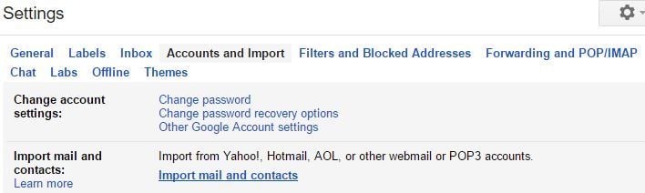 import mail and contacts to gmail