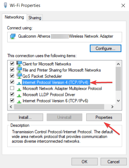 ipv4 properties dns server not responding wireless
