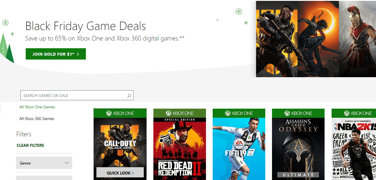 xbox live gold game deals