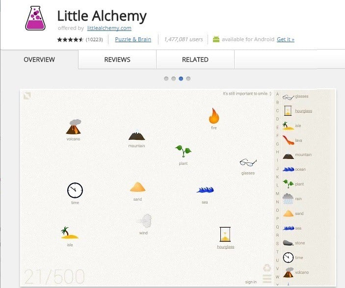 Little Alchemy google chrome game
