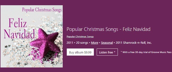 Popular Christmas Songs album