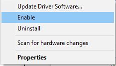 device manager enable device Audio device is disabled