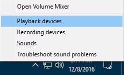 playback devices Audio device is disabled on Windows 10 