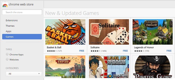 what happen to google chrome webstore games