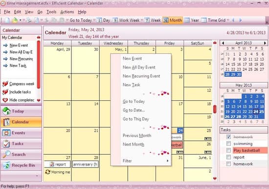 interface google calendar with windows 10 desktop app