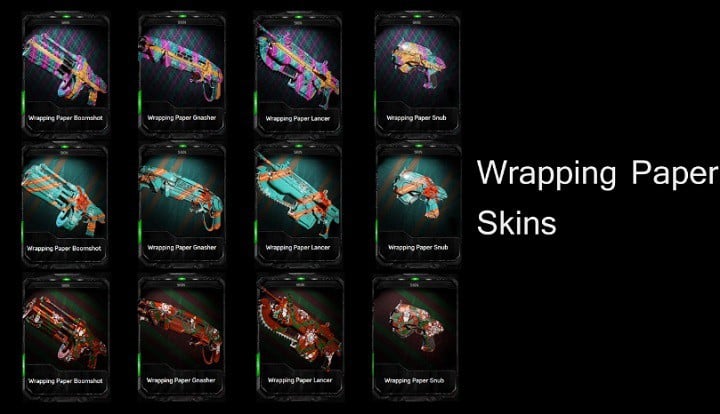 gearsmas wrapping paper skins