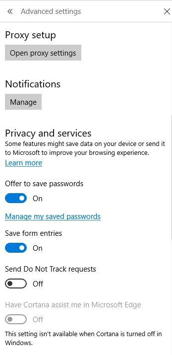 How to change Internet Options in Microsoft Edge