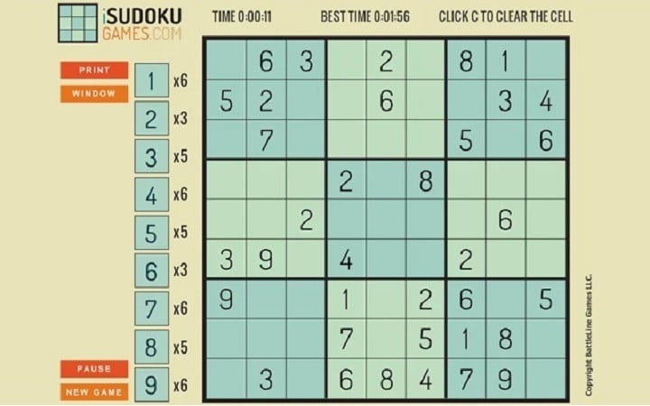 sudoku google chrome game