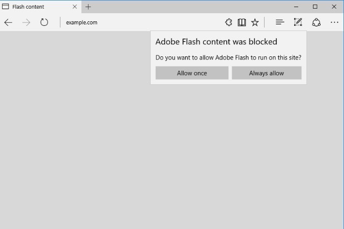 Microsoft Edge Flash Click-to-Run