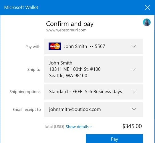 Microsoft Edge Web Payments