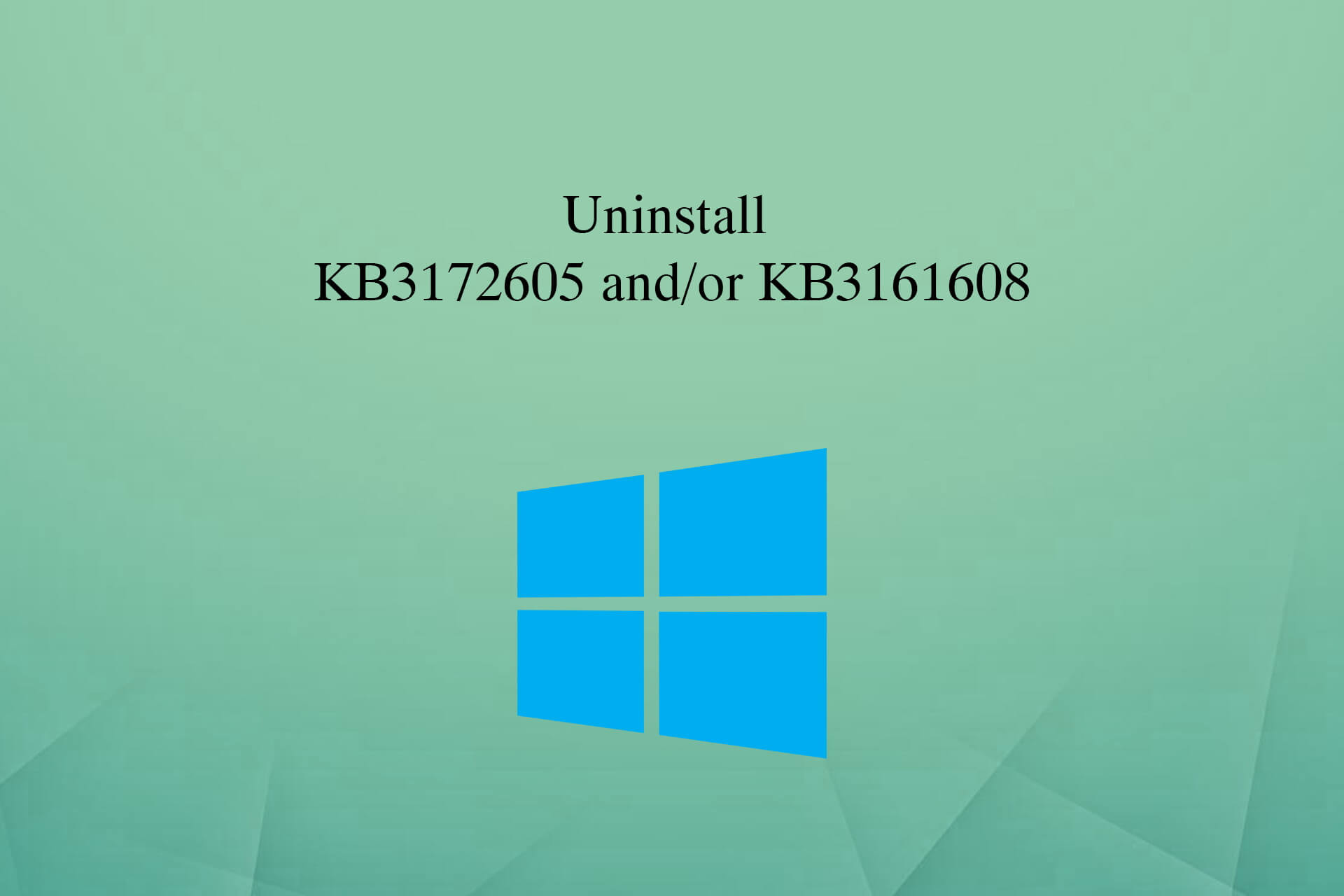 KB3172605/KB3161608 error