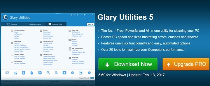 glary utilities advanced tools