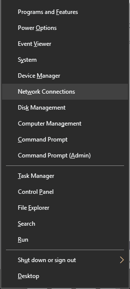 error 691 connections menu