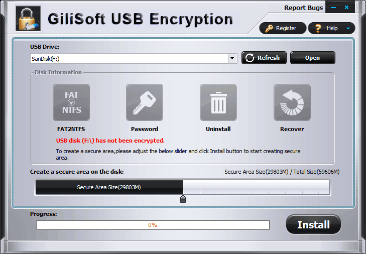 password protect external drive