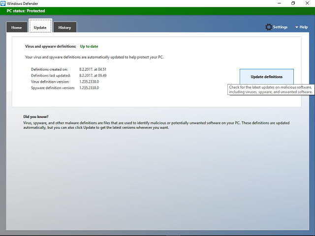 Fix Windows Defender Error 0x80070015 1958