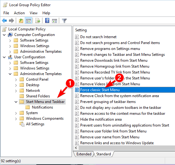 windows 10 can t open action center