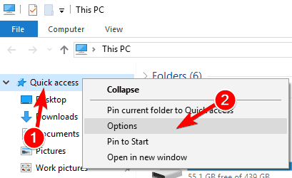 windows 10 file explorer working on it slow