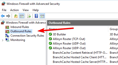 Outbound Rules Windows Firewall