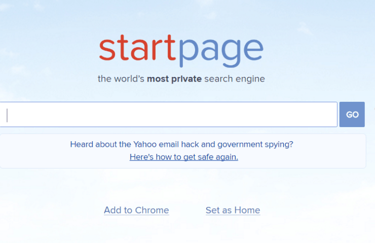 startpage italiano download