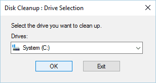 disk cleanup system drive