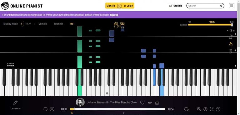 playable virtual piano