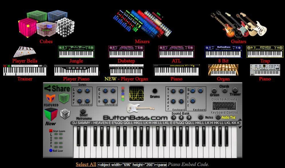 Computer keyboard organ software, free downloads