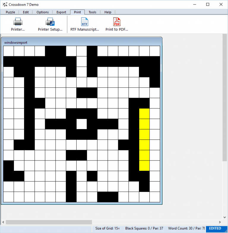 free trial version of software crossword clue