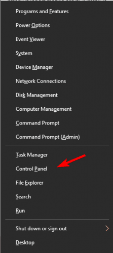 control panel win + X menu outlook settings out of date