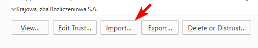 import certificate your connection is not secure