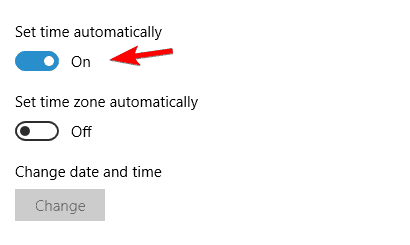 set time automatically your connection isn't secure