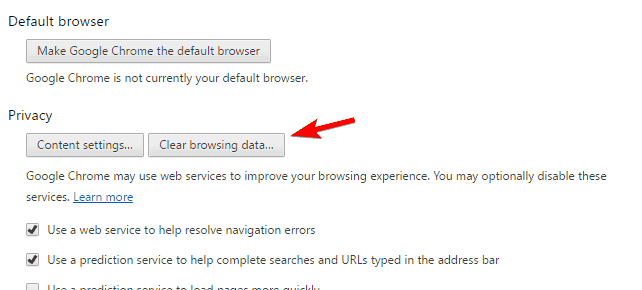 clear browsing data chrome