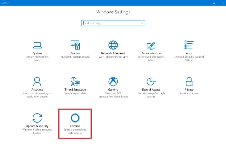 Windows 10 Redstone 3 Integrates Cortana Settings In The Settings Page 4397