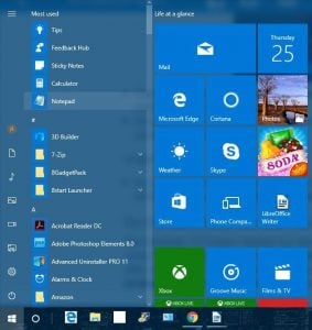 How to show most used apps on Windows 10