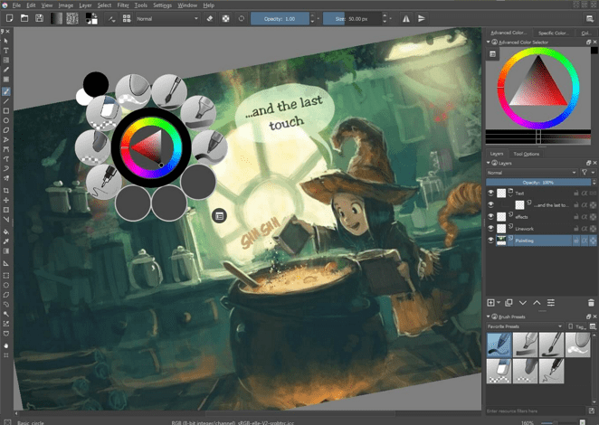 The free Krita digital painting app is available in the Windows Store