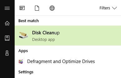run disk cleanup