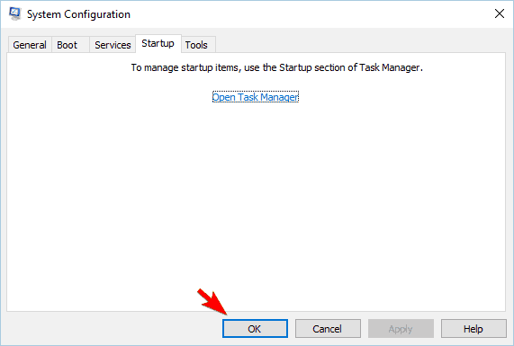 applying the modifications in task manager