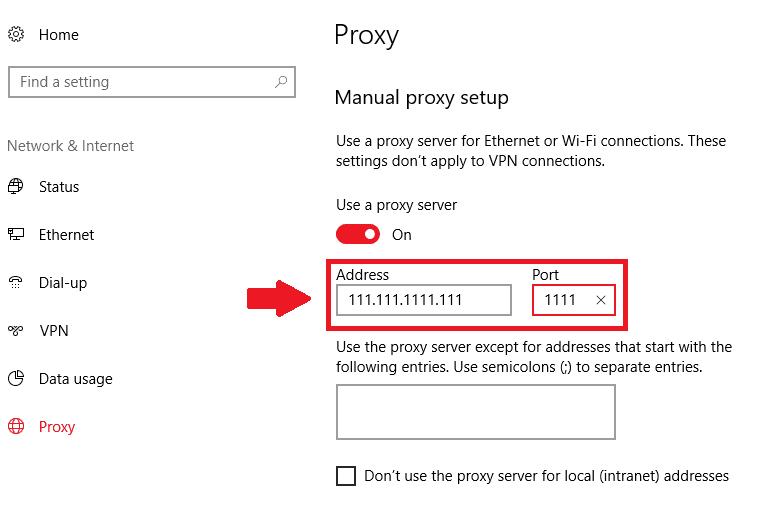 How to set up global proxy server in Windows 10 PC