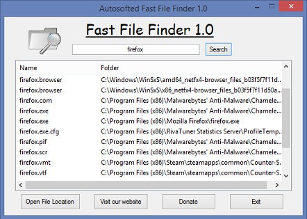 Autosofted file search