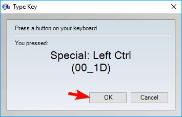 type key confirmation disable the Windows Key