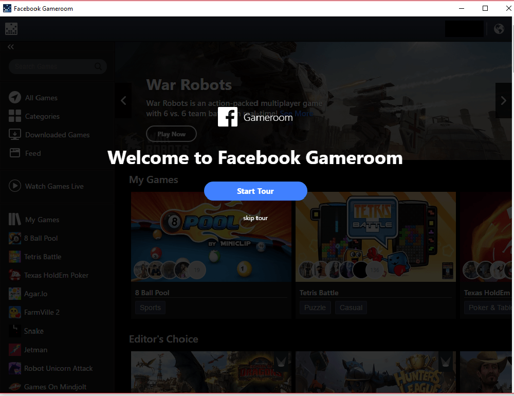 facebook gameroom download for windows 10