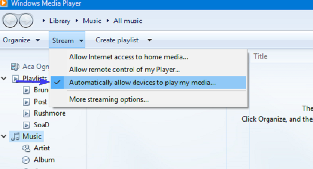 Media Streaming not working in Windows 10 allow devices to play my media