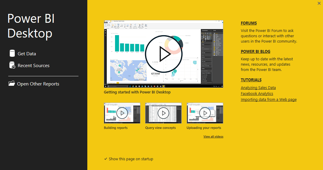 Download Power BI Desktop to create interactive reports