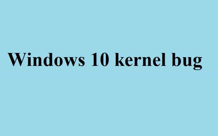 Windows 10 kernel bug