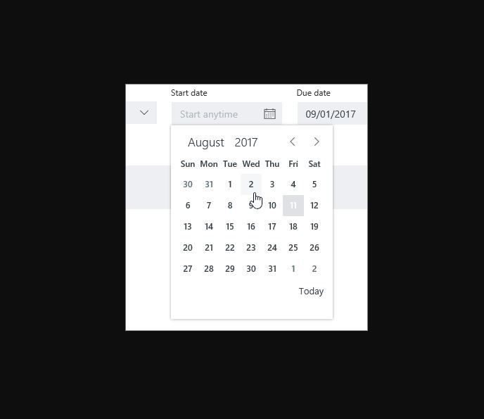 add task date on microsoft planner app