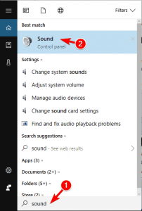 advanced sound control windows 7